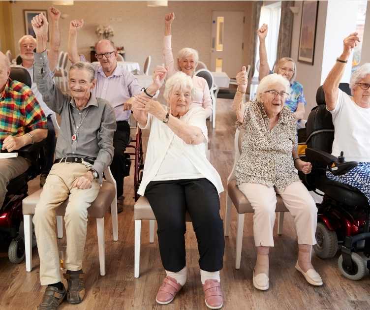 senior citizen exercises fitness